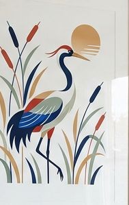 Heron and reeds