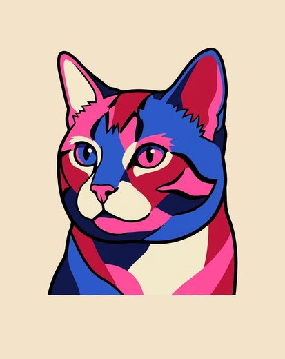 Pop art cat