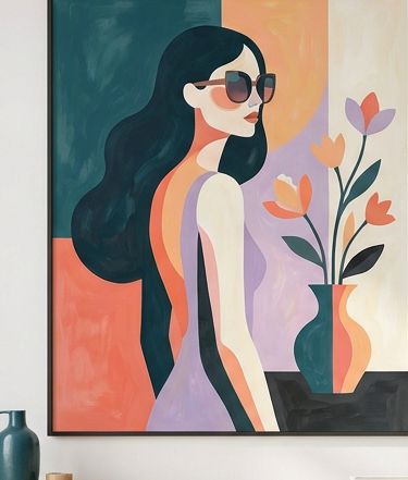 Portrait with vase